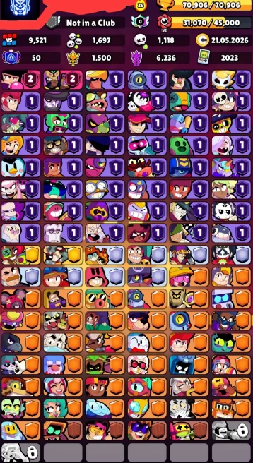 BS901//71K 2 BP+, 4 BP 101/102 350 SKINS 35k gems 36 11-lvl HYPER