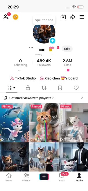 Huge BLOWOUT/Monetized 480K Real Followers+2.6M Real Likes Account/ Creator Rewards Program Activated/ Full Access
