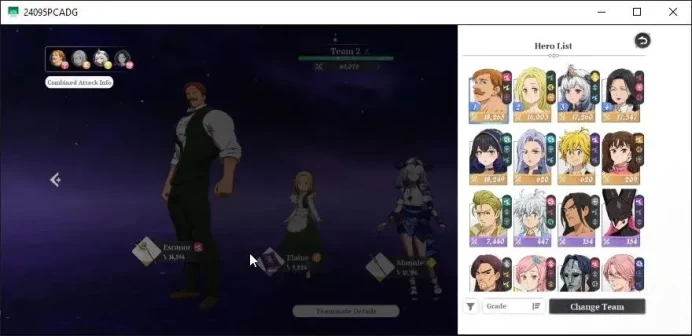 SEA|Lvl 42|8 SSR|EscanorP5,ClothoP5,MeliodasP2,ElaineP4,MannieP5,GuilaP5,JerichoP1,Diane|69K PWR|3K SF|Many Skin|Google|SDO1114