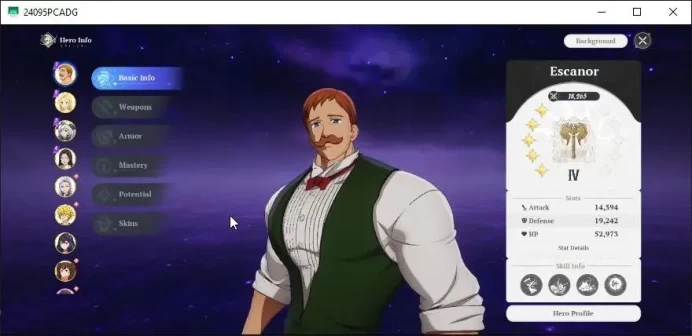 SEA|Lvl 42|8 SSR|EscanorP5,ClothoP5,MeliodasP2,ElaineP4,MannieP5,GuilaP5,JerichoP1,Diane|69K PWR|3K SF|Many Skin|Google|SDO1114