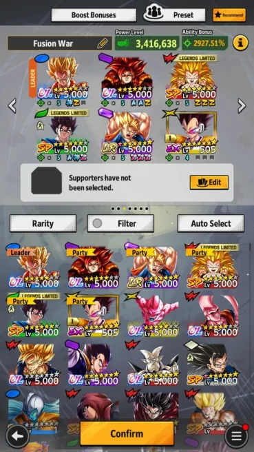 Android| Lvl 159|122M Total Power|19 CC|1 LR|7 UL|LR S Vegito|UL S Gogeta,KID,SS4 Gogeta,Goku SS etc|LogBandai Check SS DBL705B