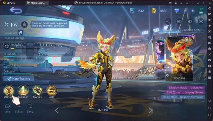 Global|Hero 108|Skin 211|Sandrio Floryn|CC NataliaLuckybox Estes,Change|Valentine Claude|ONIC PH Joy|More Check SS ML1978B