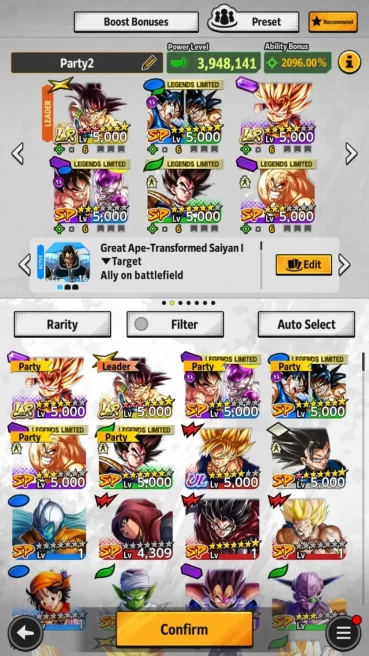 Android|Lvl 146|18.4M Total Power|120 CC|2 LR|1 UL|LR SS3 Goku (mini),Bardock |UL SS Goku etc | LogBandai Check SS DBL706B