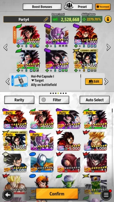 Android | Lvl 159|41.2M Total Power|10 CC|4 UL| UL SS4 Gogeta,SS4 Goku,SS4 Vegeta,SS Goku| | LogBandai Check SS DBL707B