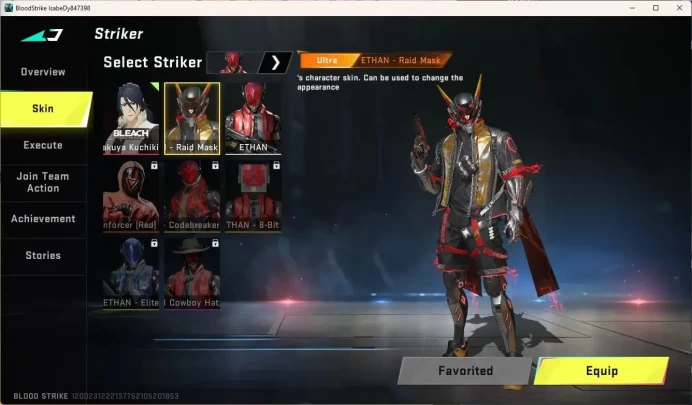 ASIA | BLEACH Byakuya Kuchiki Striker|Ultra ETHAN Raid Mask|Legendary M4A1,Desert Eagle|6 Guns|More Check SS BS923B