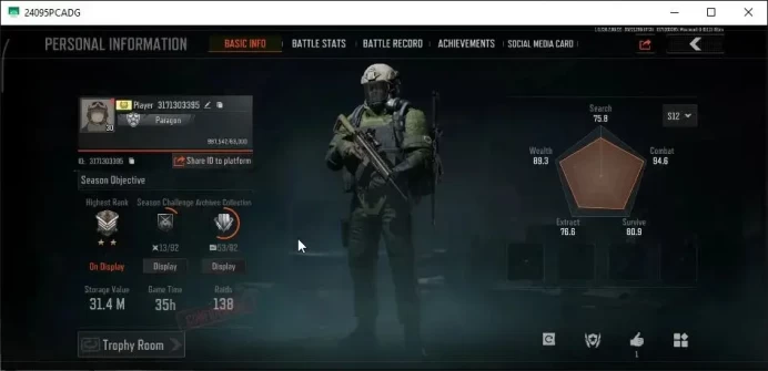 MOBILE|Lv30|SV 31M|CV 20,8M|Paragon|Peace Set|AKS 74U QS,AR 57 WP,AK 12 GM,MP5 Forest,Etc|CN ON|Infinite|Check SS(AB3204)