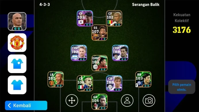 ANDROID|PW 3176, Neymar MSN, Eric cantona Epc,Dida Epc,R baggio old,Nistelrooy old, Son hyung min SHW, Jan koller epc EFB1054B