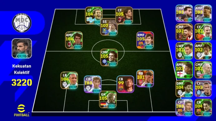 Android|Pw 3220 | carlos epic,kak epic, zola epic, messi barca,pato epic, Coach gattuso,Th 2026|EFB1059B