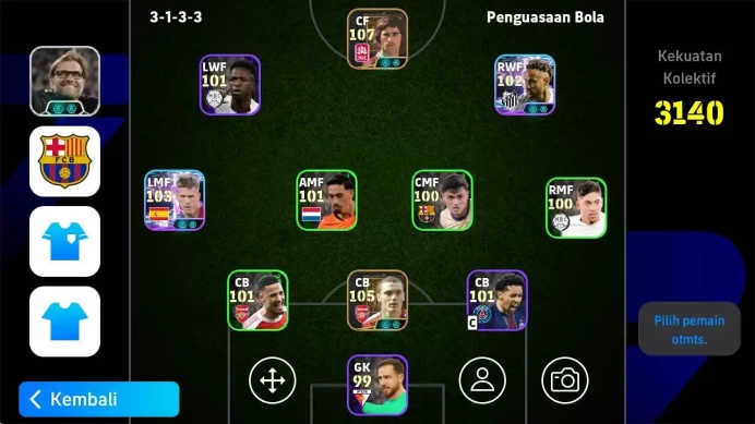ANDROID|PW 3140, Gerd muller legend, Thomas Vermaelen legend, Neymar Jr show, Dani olmo show, Mikel oyalzabal Show EFB1074B