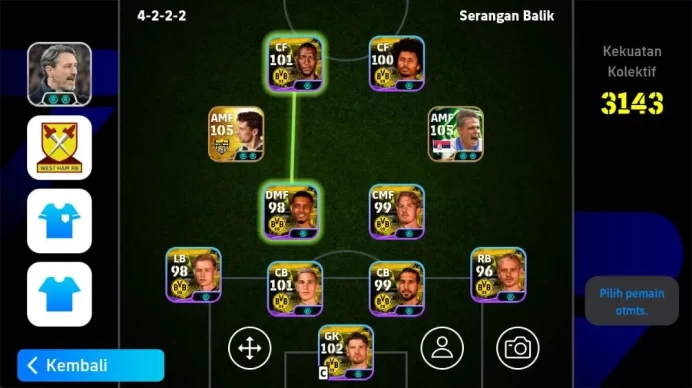 ANDROID|PW 3143, D stojkovic epic, R baggio PES, Mac Allister show, Neymar show, D Kuijt Legend, Rooney legend EFB1092B