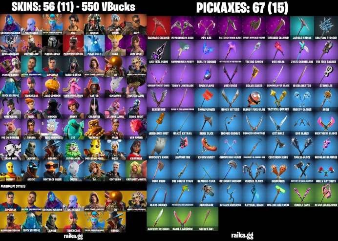 PC/XBOX] 56 skins | Sideways Warrior | Tentacular | The Cube Queen (Islandbane) | Raz | Shogun | Ronin | Joey | Spire Assassin LKK354