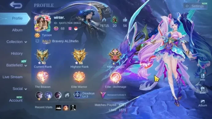 Hero 122|Skin 256|116 Dm|Legend Layla,Allstar Moskov,Naruto Gusion,Seasons Miya,Kof Karina,CC Nata,Lbox Chou|CheckSS(MLBB2225)