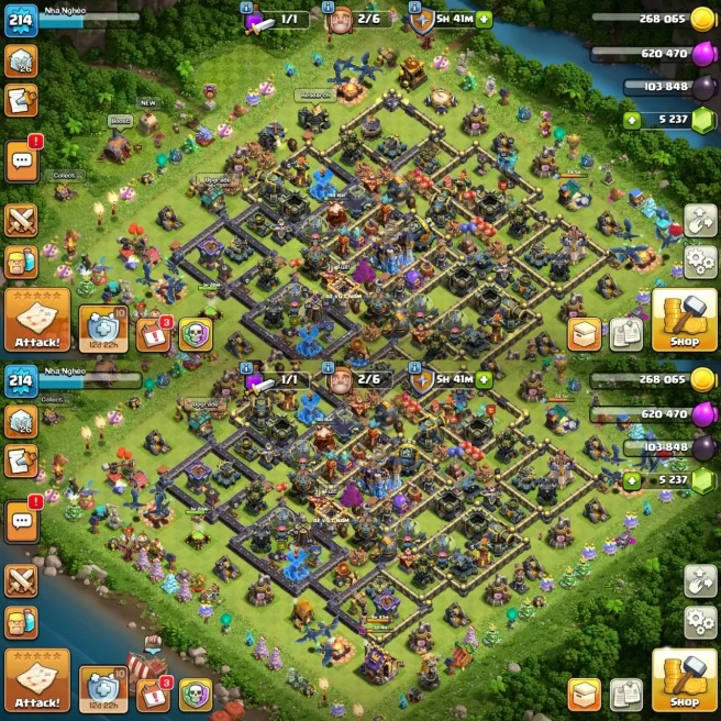 SA-TH18 MAX | 5000+GEMS | 150+ WALLS MAX | BLACK MAX DEFENCE | HERO-57-65-61-54-39-4 | ALL PETS MAX | 12 EPIC EQUIPMENT
