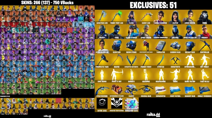PS/PSN/XBOX 266 skins | Leviathan Axe | Merry Mint Axe | Chun-Li | Jules | Glow | Aura | Go Mufasa | Lara Croft	MSS45