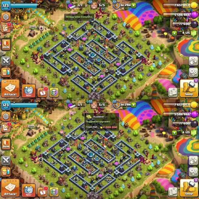 SA-FULL MAX TH13 | NOTHING LEFT | 1200+ CWL MADEL | 4K GEMS | ALL EPIC EQUIPMENT ALMOST MAX |HERO-75-75-50-50-25-NC FREE
