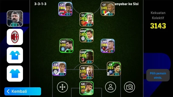 ANDROID|PW 3143, seedorf epic new, R Koeman legend, Zanetti epic, O marmous show, Berbatov epic, de la cruz show EFB1171B
