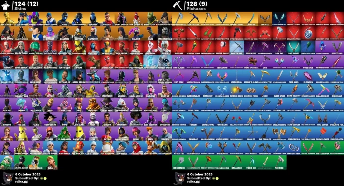 [PC/PSN/XBOX] 124 skins | Leviathan Axe | Jules | Aura | Lara Croft | Tony Stark | Peely | Galaxia | Mystique	MSS48
