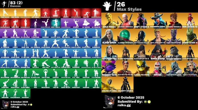 [PC/PSN/XBOX] 124 skins | Leviathan Axe | Jules | Aura | Lara Croft | Tony Stark | Peely | Galaxia | Mystique	MSS48