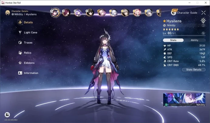 [ASIA] TL 68 | 15 Limit | Hysilens | Cerydra | Dr.Raito | Evernight | Black Swan | Klar-syy | Detail Cek SS | HSR373B
