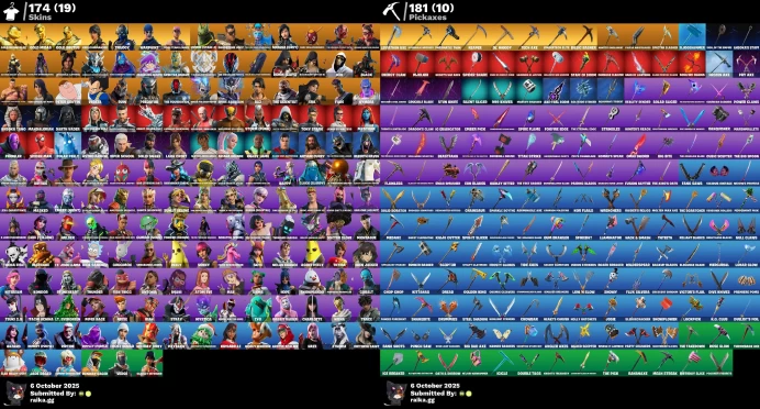 [PC/XBOX] 174 skins | OG STW | Leviathan Axe | Lara Croft | Tony Stark | Peely | Harley Hitter | Mystique	MSS51