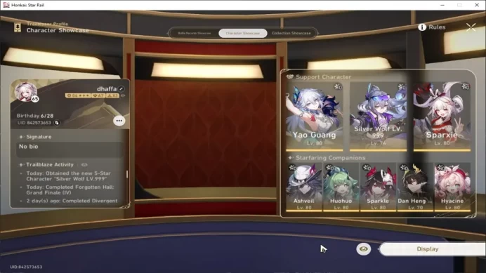[ASIA] TL65 | 10 Limited | Top Tier Dan Heng PT + Sparkle + Robin + SW | Variable Dice 2 Full SS | HSR388B