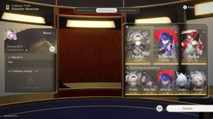 ASIA | TL 70 | 21 LIMIT | CASTORICE PRIME TEAM + SIGN | 16 SSR LC | 9 SPECC PASS | 2250 JADE | FULL SS | HSR395B