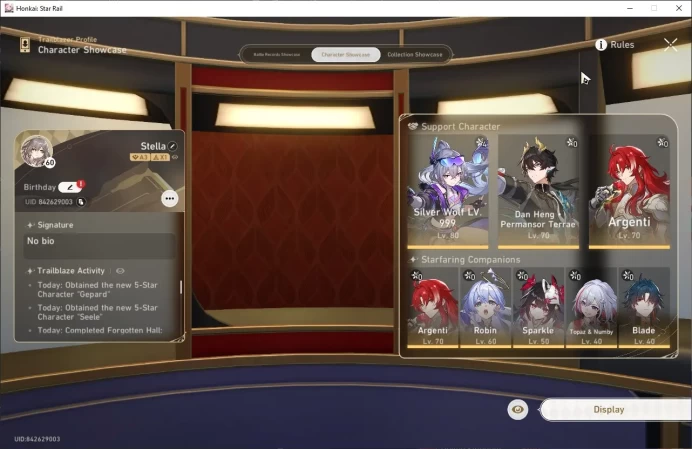 ASIA | TL 60 | 8 LIMIT | SILVER WOLF999 E4 + SIGN | DANHENG PT | SPARKLE | ROBIN | 7 LC SSR | PASS 0 | JADE 4 | CEK SS |HSR401B