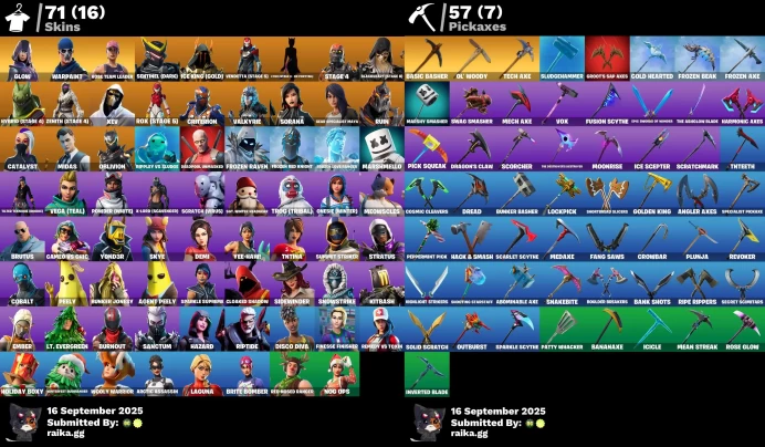 500$ SPENT / PC/XBOX 71 skins | OG STW | Glow | Peely | Laugh It Up | Catalyst | Plunja | Brite Bomber |  Demi	MSS55