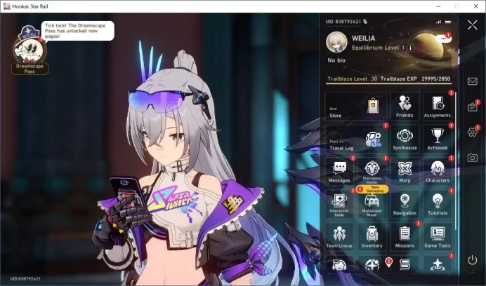 ASIA TL30 3 Limit: Silver Wolf+Sign DanHeng PT Sparkle 2 Golden Companion Spirit Pass 1 Jade 525 Full SS HSR415B