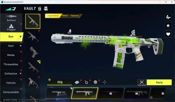 ASIA | Legendary M4A1 Venom, Origin-12 Lava | Skin Striker Legend ETHAN Codebreaker |More Check SS BS993B