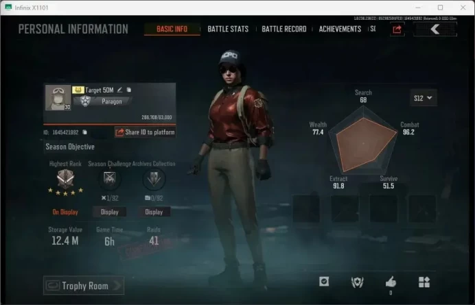 Mobile | LV 30 | SV 12.4 M | CV 8.0 M | GM AK-12, Speed SQB M110, ET Mosin, Corpo Set, Wayfarer | more detail Check SS (AB424B)