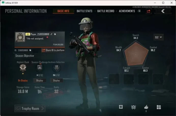 Mobile |LV 30|SV 18.8 M|CV 18.0 M|ET AK-74N,Maelstrom AUG,WP AR-57,GM AK-12,Forest MP5 Etc,| more detail Check SS (AB426B)