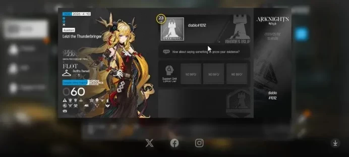Lv 23|60 Op+1 Outfits| 3 6*Op | Blaze,Leizi the Thunderbringer,Mudrock |Terminal 3-1(AK1491)