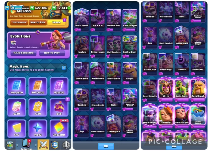 CR411//Arena 28 Level 68 Trophies 11641 Cards 121 Legendary Cards 21 Name change Yes In stock 1 pcs.