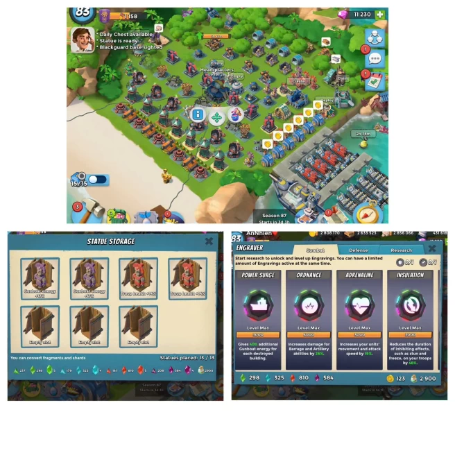 BB1259 - LEVEL 83 - HQ28 - VP 1158 - PW 2900 - GEMS 11200 - Instant Delivery .