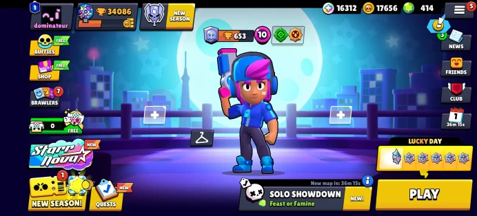 [Code A206] Level 200 / 34k Trophy + Shelly Star + Belhop Mike / 414 Gems / Very Rare