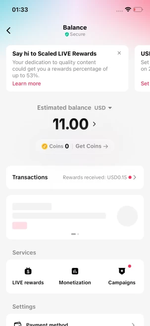 BIG BALANCE/Monetized 20K Followers+150K Likes Account/ Creator Rewards Program Activated/ Full Access