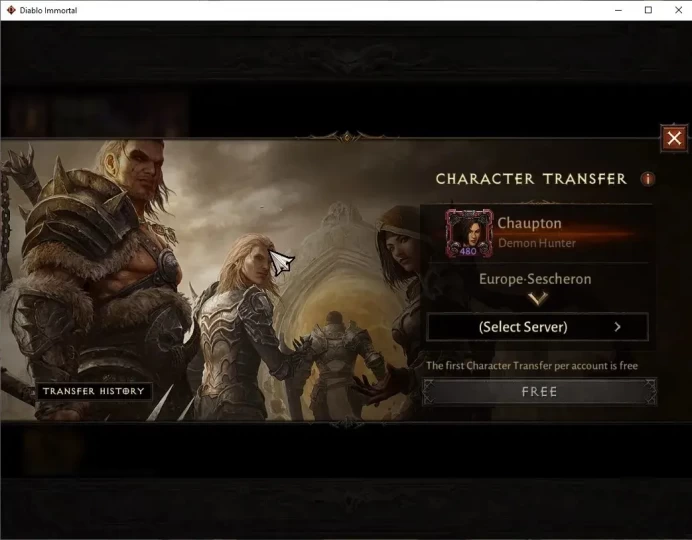 EU - Secheron|CS ON|Lv60(480) Demon Hunter|30K CR|Reso 330|Paragon Vanquisher|Inferno I|1 Cosmetic|(DI1289)