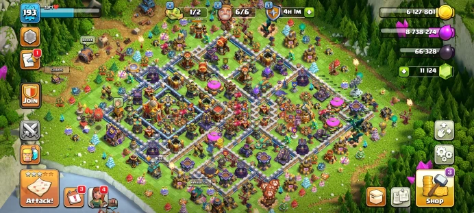 Th 16 | 11000 Gem | Change Name 1000 Gem | LVL 193 | Medal League 1240 