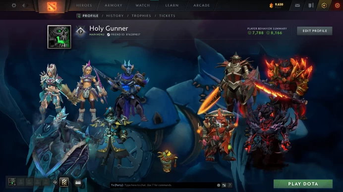 Immortal 7.4K MMR Lifetime Account | 8K Behavior + Clean History | D33
