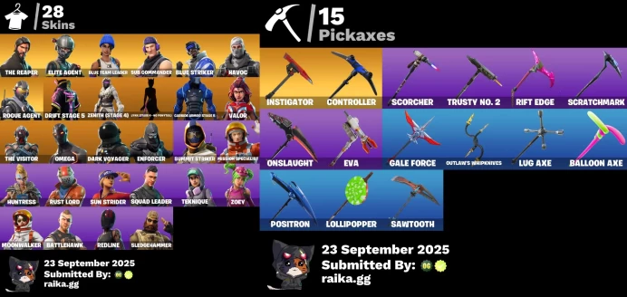 [PC/XBOX] 28 skins | The Reaper | Take The L | Elite Agent | Omega | Rust Bucket | Blue Team Leader	MSS68