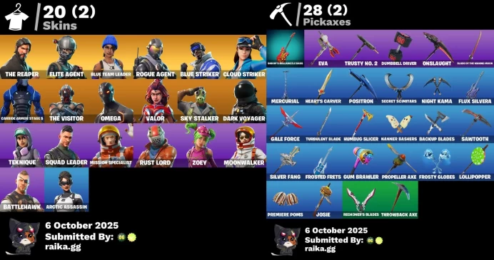 [PC/XBOX] 20 skins | The Reaper | Take The L | Elite Agent | Omega | Rust Bucket | Blue Team Leader	MSS70