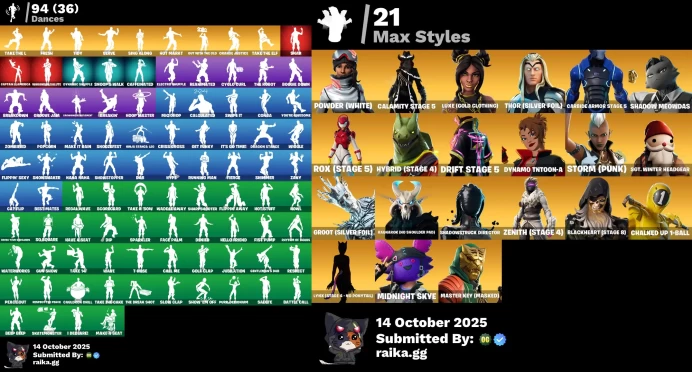 PC/PSN/XBOX] 109 skins | The Reaper | Take The L | Elite Agent | Catwoman Comic Book Outfit | Candy Axe | Raven	MSS71