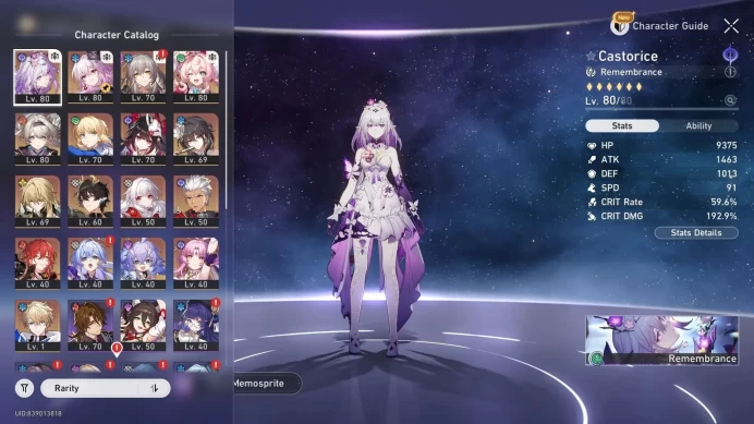ASIA | TL65|Castorice E2|Evernight|Hyacine|Firefly|Saber|Sparkle|Ruan Mei|MC Female | TakeMail | Check SS HSR506B
