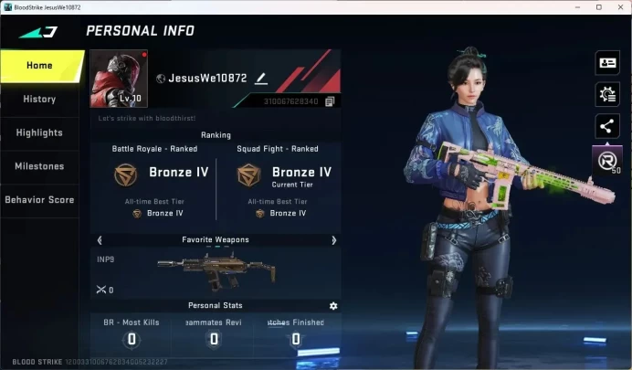 ASIA | L10 Bronze IV | AOT KAG-6 Primal Giant | Legendary M4A1 Venom, AK47 Violet Wraith | 2 Legendary|More Check SS BS1006B