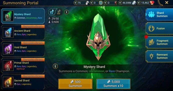 Starter with Rotos + Shards : 168 Ancient, 34 Void, 25 Primal, 4 Sacred | Ninja + 17 Login Legendary | Mine max