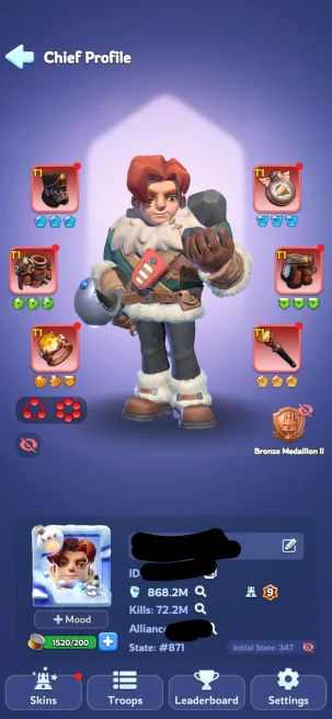 6 - FC 9 | Power 868M  | 47 Hero | VIP 12 | 36 Skin | 2 Helios | 2,1M Gems | 1,6k Mythic Shard | FC 17k | 14k Charm Guide | INSTANT DELIVERY! 