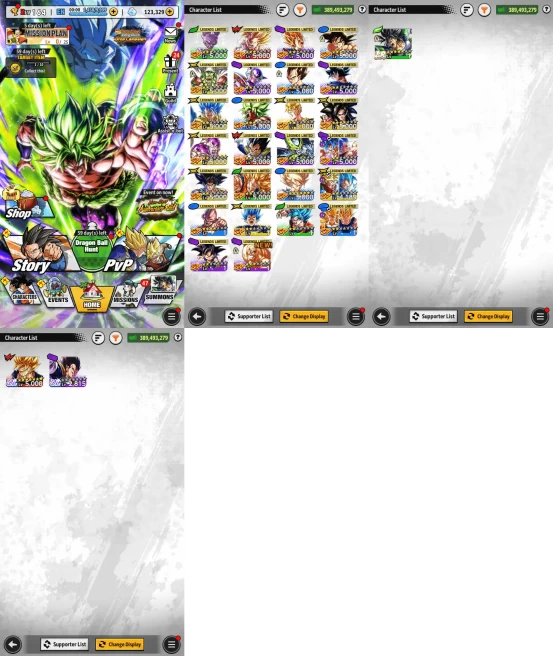 VIP Android DBL - 408 Chars, 2 Ultra, 214 SP, 123329 CC, 26 LF, 14 ZK... ! AGG02811
