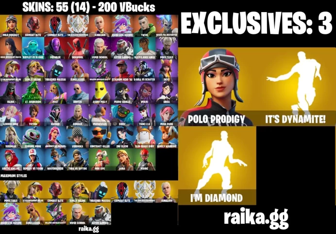 [PC/XBOX] 55 skins | Polo Prodigy | Aura | Deadpool | Star Wand | Combat Elite | Combat Elite	MSS04