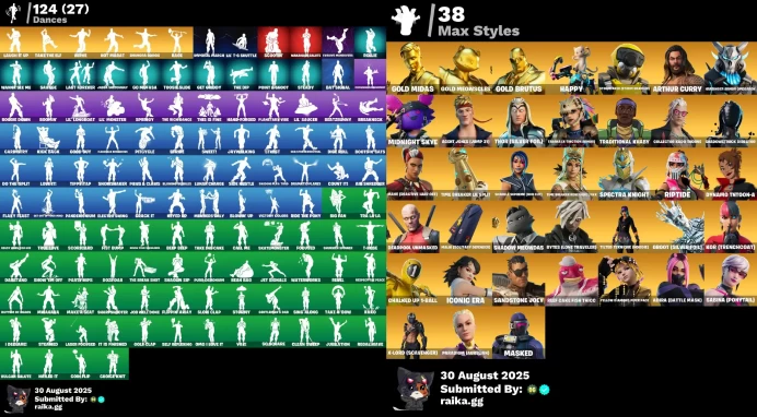 [PC/PSN] 118 skins | OG STW | Leviathan Axe | Jules | Aura | Go Mufasa | Lara Croft | Tony Stark | Siren	MSS05